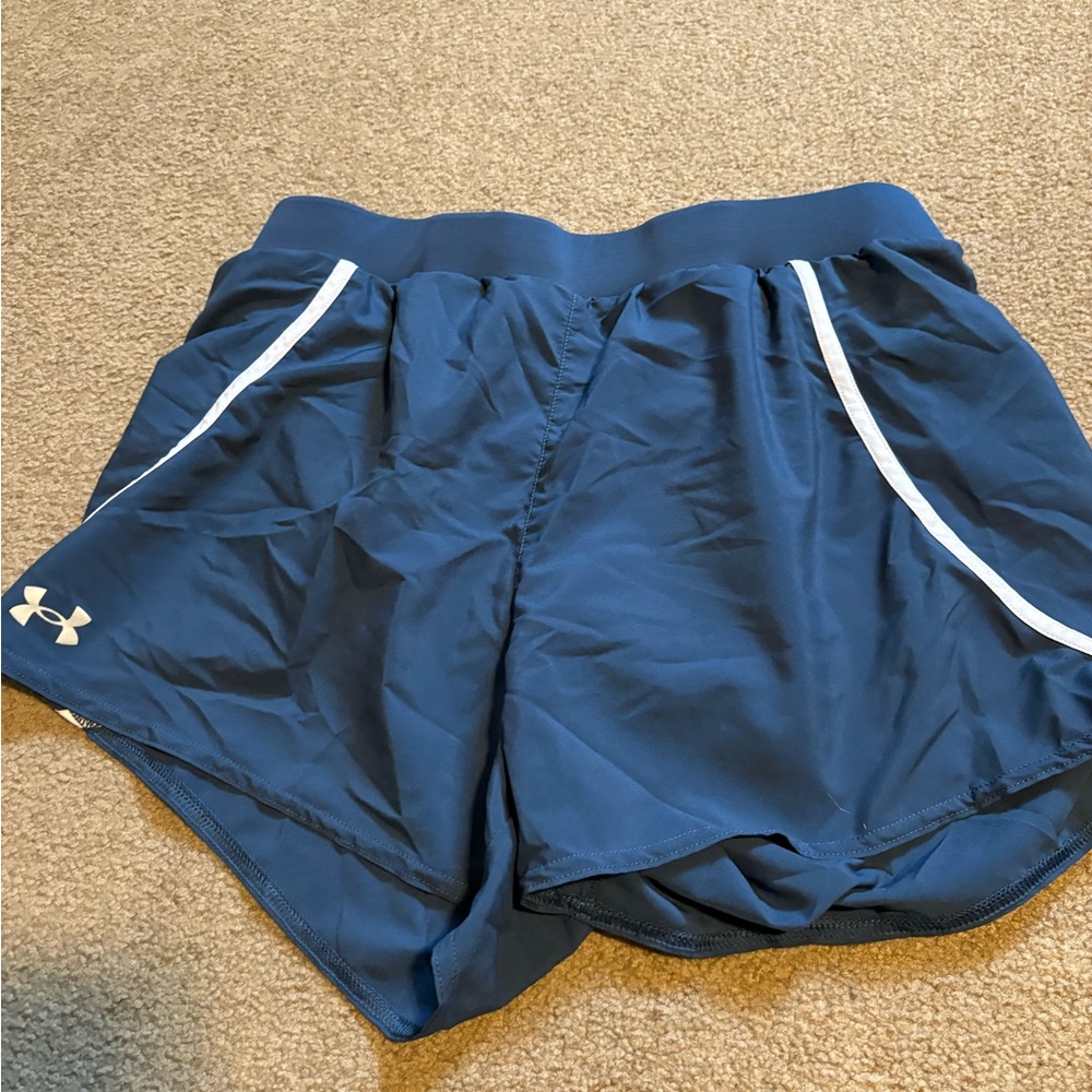 Double lined Under Armour Navy HeatGear Shorts